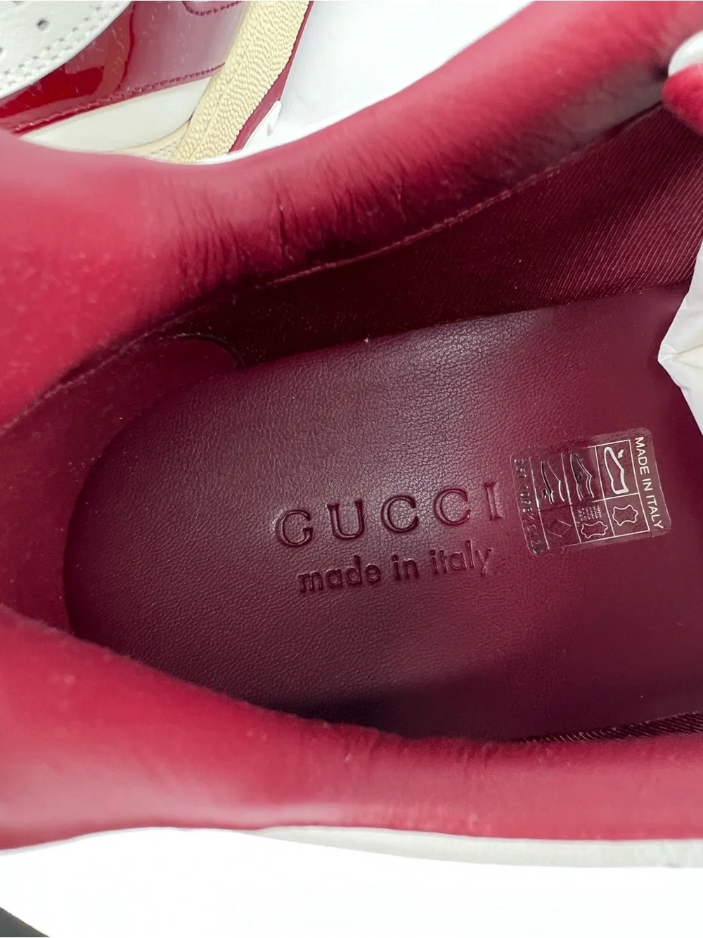 Gucci Re-Web Ace Logo Men Leather Sneakers UK 11 - US 11.5 - EU 45